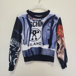 Moschino Women’s Couture  Sweatshirt Multicolor Designer Print